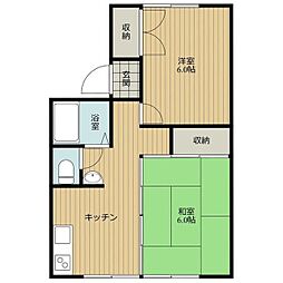 ハイツ三愛 2DKの間取図画像