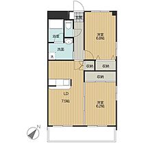 グランディール西新町 202 ｜ 島根県出雲市西新町2丁目（賃貸マンション2LDK・2階・58.56㎡） その2