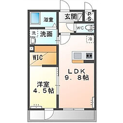 仮）土浦市乙戸南新築アパート 1階1LDKの間取り