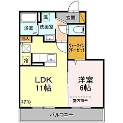 D-room住吉 1LDKの間取図画像