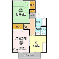 セジュールAI 2Kの間取図画像
