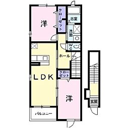 リナージュA 2LDKの間取図画像