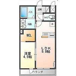 irie life II (アイリーライフ II) 1LDKの間取図画像