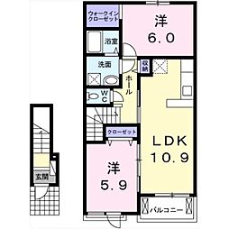 エムズ・サニーガーデン7 2LDKの間取図画像