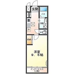 Hack berry真鍋 1Kの間取図画像