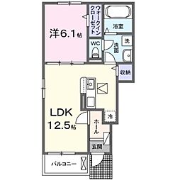 土浦市藤沢アパート 1LDKの間取図画像
