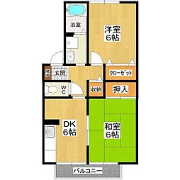 ガーデン・コーポ 2DKの間取図画像