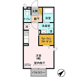 フォレストサイト ワンルームの間取図画像