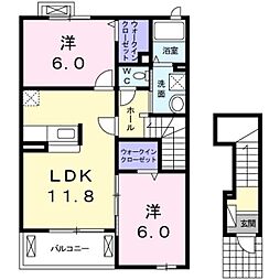 ソラボレ3 2LDKの間取図画像