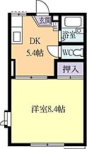 ウェルコートＡ 0202 ｜ 茨城県土浦市真鍋4丁目（賃貸アパート1DK・2階・28.84㎡） その2