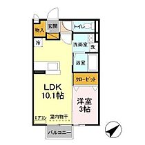 イル・セレーノ 101 ｜ 茨城県土浦市桜ケ丘町（賃貸アパート1LDK・1階・33.61㎡） その2