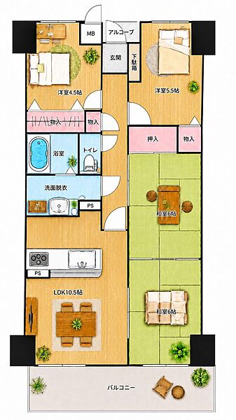 間取りを拡大表示