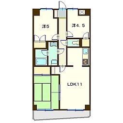 MKマンション第三 3LDKの間取図画像