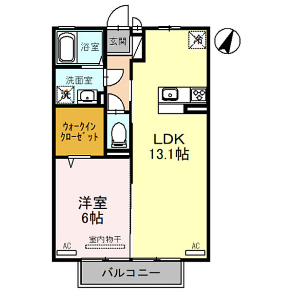 モナリエ中冨居 B棟 102｜富山県富山市中冨居新町(賃貸アパート1LDK・1階・45.04㎡)の写真 その2