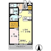 メゾン グラーブル 202 ｜ 富山県富山市黒瀬（賃貸アパート1LDK・2階・37.52㎡） その2