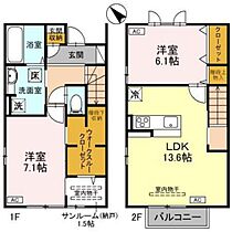 acero(アーチェロ) 106 ｜ 富山県富山市下新本町（賃貸アパート2LDK・1階・73.94㎡） その2