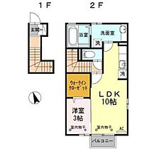 D-room八幡 201 ｜ 富山県富山市婦中町下轡田（賃貸アパート1LDK・2階・42.38㎡） その2