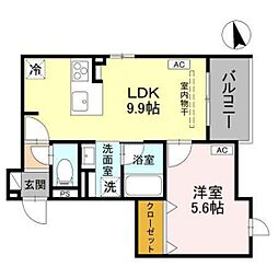 間取図画像 1LDK