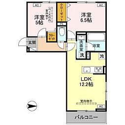 9Colors 2LDKの間取図画像