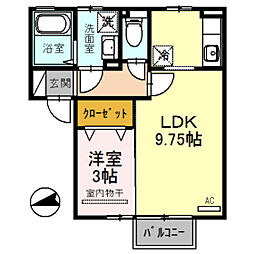 ステラ本郷 1LDKの間取図画像