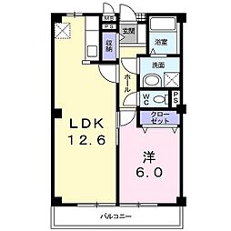 グラン・カメリア 1LDKの間取図画像