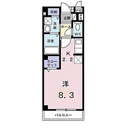 ヴィアーレ秋吉 ワンルームの間取図画像