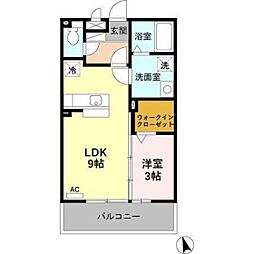 フェリスさくら 1LDKの間取図画像