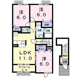 インフィニティC 3LDKの間取図画像