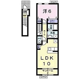 サニーワン 1LDKの間取図画像