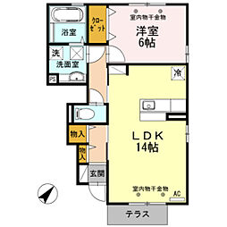 D-room本郷新B 1LDKの間取図画像