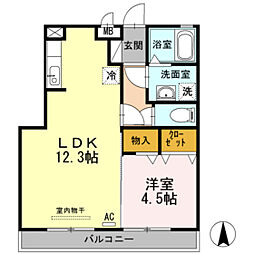 MaisonDresse 1LDKの間取図画像