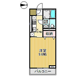 ミライエ・イオ 1Kの間取図画像