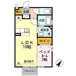 ブライトヒルズ 1LDKの間取図画像