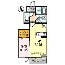 さくら大樹 1LDKの間取図画像