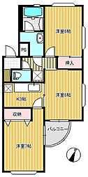 グランデボワール 3Kの間取図画像