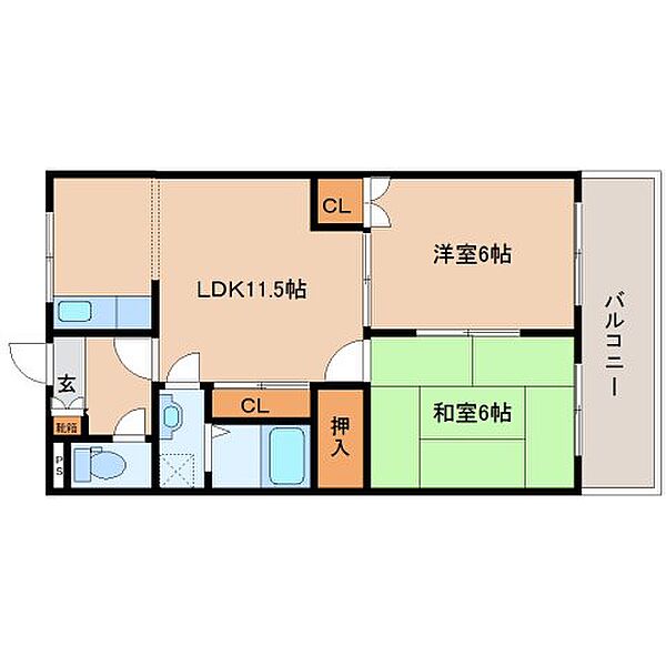 ファミーユ21 ｜京都府木津川市州見台5丁目(賃貸マンション2LDK・3階・51.30㎡)の写真 その2