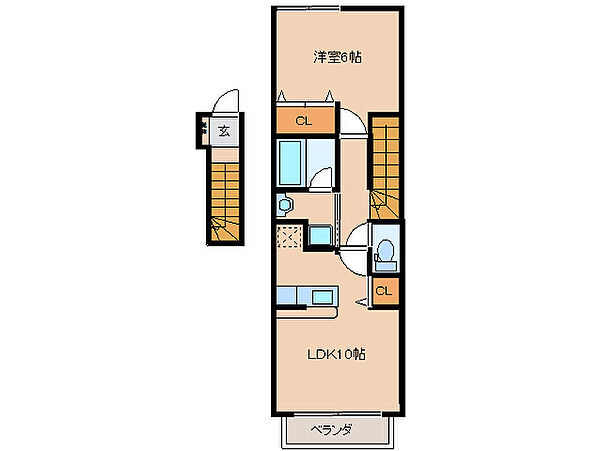 フローレンス四条大路 ｜奈良県奈良市四条大路南町(賃貸アパート1LDK・2階・42.37㎡)の写真 その2