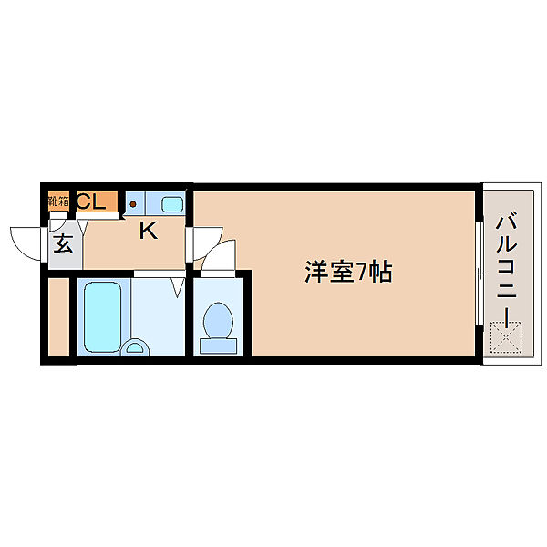 奈良県生駒市辻町(賃貸マンション1K・1階・20.25㎡)の写真 その2