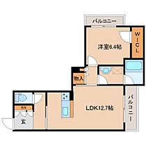 シャーメゾン　ヴィラ学園前  ｜ 奈良県奈良市学園北1丁目（賃貸マンション1LDK・2階・50.81㎡） その2