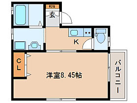 サンライズ尼ヶ辻P-1 101 ｜ 奈良県奈良市尼辻西町（賃貸アパート1K・1階・26.10㎡） その2