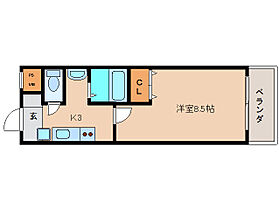 奈良県奈良市富雄元町1丁目（賃貸マンション1K・4階・26.00㎡） その2