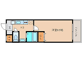 奈良県奈良市富雄元町1丁目（賃貸マンション1K・2階・26.00㎡） その2