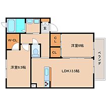 奈良県奈良市百楽園1丁目（賃貸アパート2LDK・2階・56.00㎡） その2