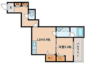 奈良県大和高田市大中東町（賃貸マンション1LDK・4階・41.50㎡） その2