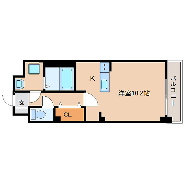 エバーハイム畝傍 212｜奈良県橿原市葛本町(賃貸マンション1R・2階・28.22㎡)の写真 その2