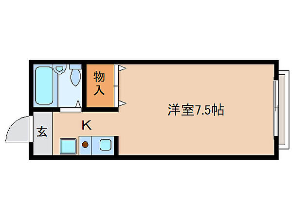 MYSメゾン 103｜奈良県橿原市曽我町(賃貸アパート1K・1階・21.87㎡)の写真 その2