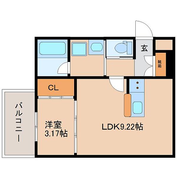 ALLMERU　VILLA 101｜奈良県橿原市四条町(賃貸アパート1LDK・1階・32.10㎡)の写真 その2