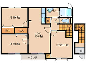 奈良県磯城郡田原本町大字千代856-1（賃貸アパート3LDK・2階・54.87㎡） その2