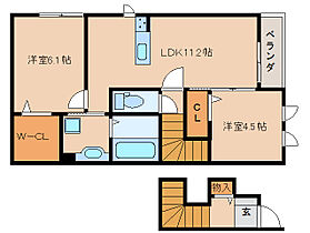 KAZU  ｜ 奈良県橿原市大久保町（賃貸アパート2LDK・2階・58.22㎡） その2