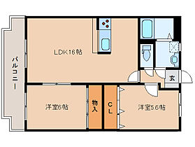 奈良県橿原市小綱町12-26（賃貸マンション2LDK・2階・60.10㎡） その2